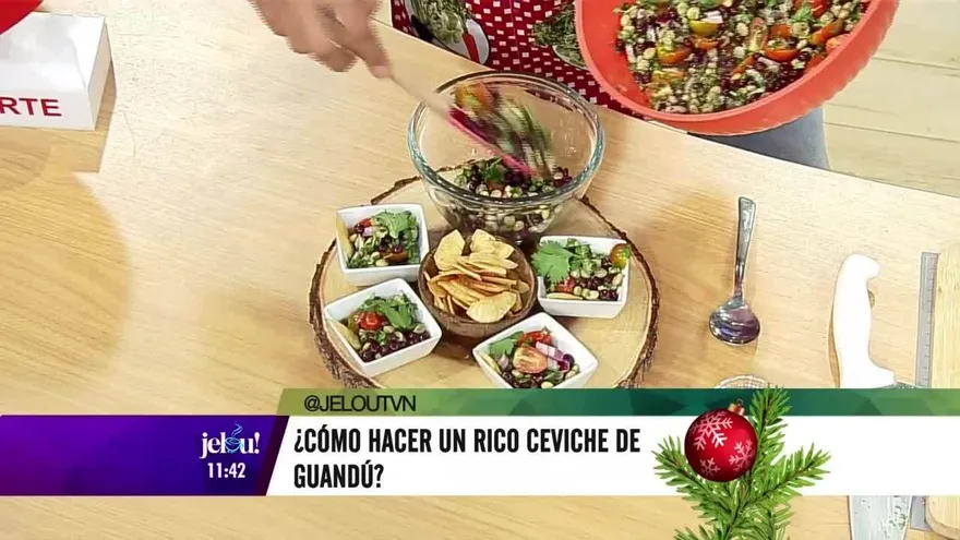 ¡Disfruta el ceviche de guandú que preparó Juancho!