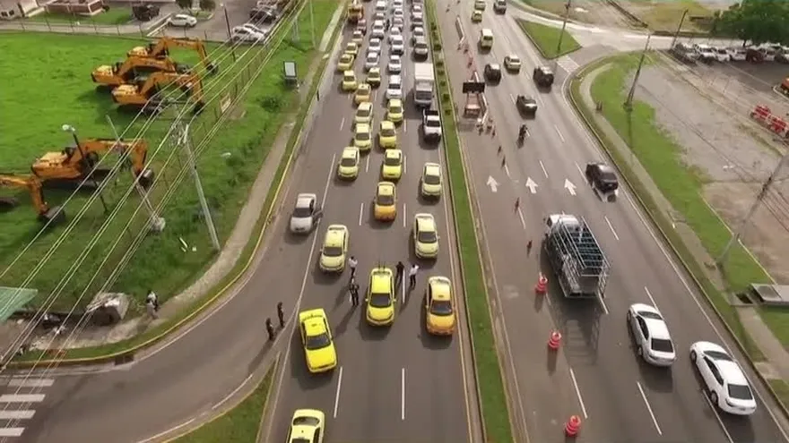 Protesta contra Uber