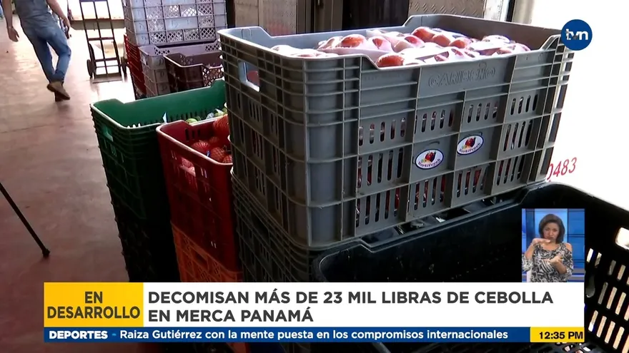 Decomisan 23 mil libras de cebolla en Merca Panamá