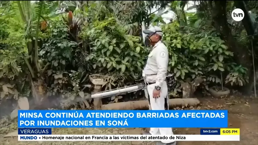 Realizan fumigación en viviendas afectadas tras inundaciones en Soná