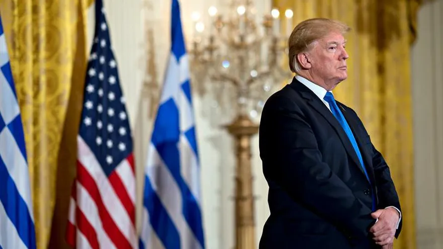 El presidente estadounidense, Donald Trump, en un acto en la Casa Blanca, este jueves.