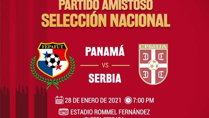 Selección de Panamá jugará partido amistoso ante Serbia