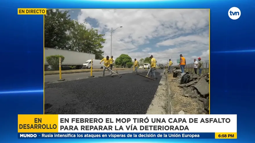 Parcheo en vía del Aeropuerto de Tocumen no duró lo esperado