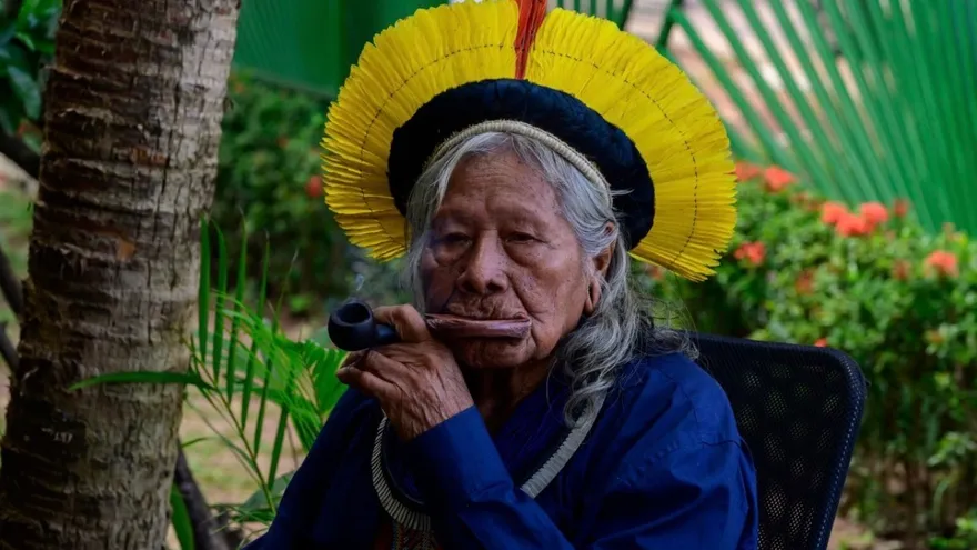 El cacique Raoni Metuktire, líder indígena brasileño