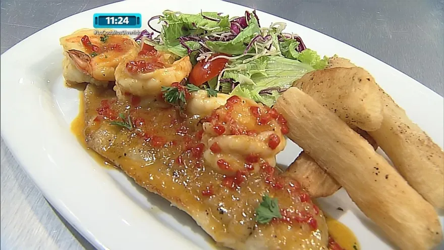 Filete de Pescado con Langostinos