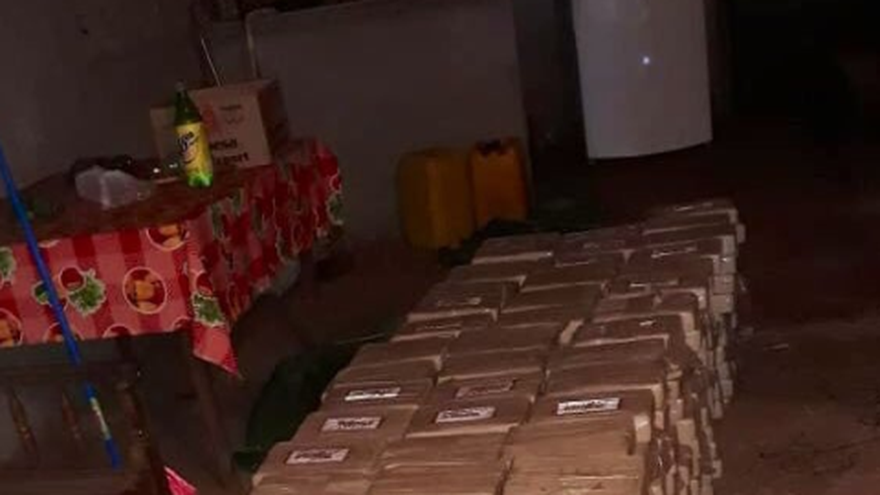 Parte de la droga decomisada