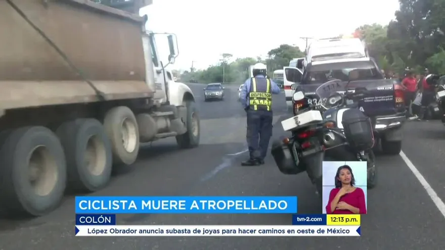 Ciclista murió atropellado por bus en Colón