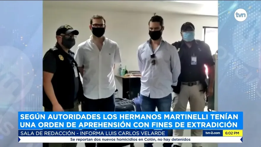 Ricardo Alberto y Luis Henrique Martinelli tenían una orden de aprehensión con fines de extradición