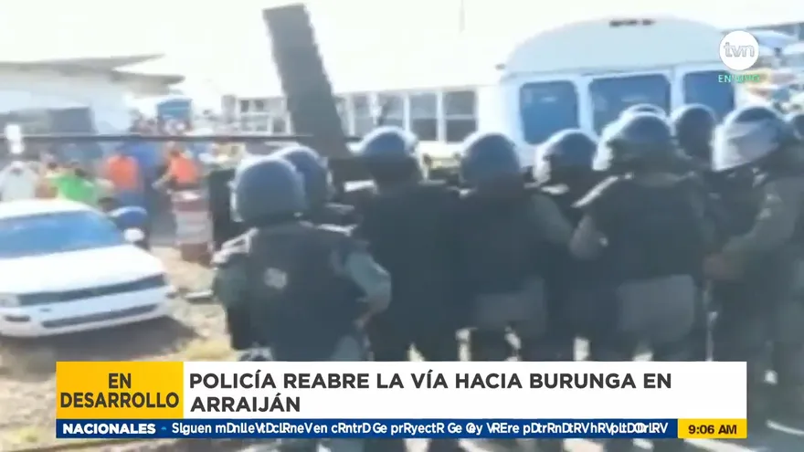 La Policía Nacional reabre la vía en Arraiján