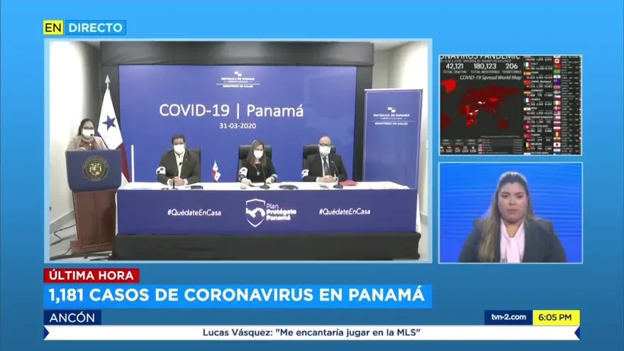 Panamá con 30 muertos y 1,181 contagiados, sigue lucha contra el COVID-19