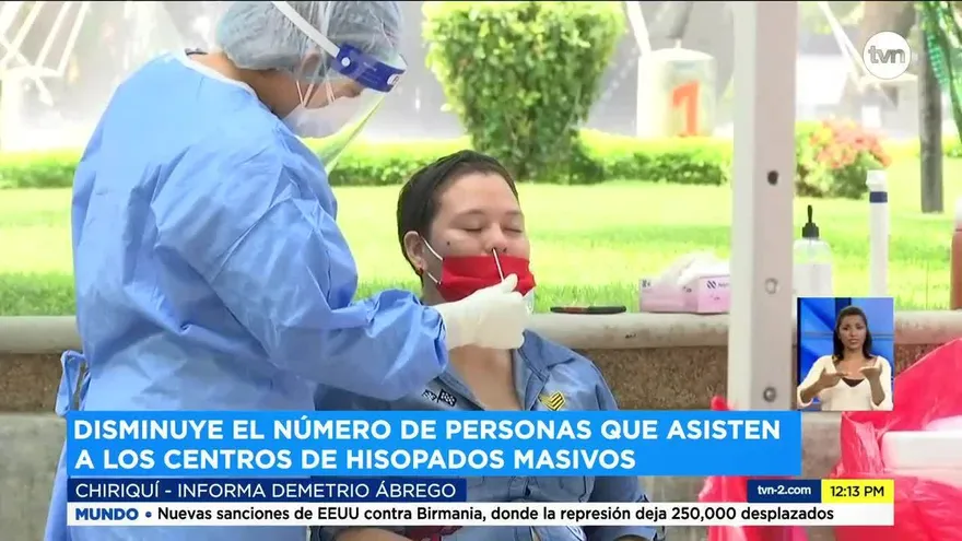 Disminuyen cantidad de personas que se hisopan en Chiriquí