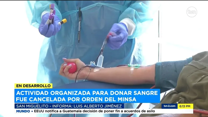 Cancelan actividad organizada para la recolección de sangre