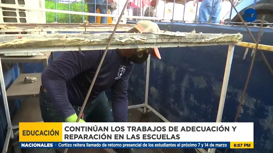 Sigue la reparación de escuelas en el país