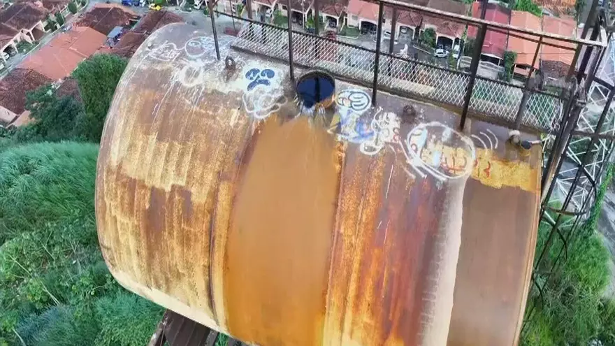 El tanque de reserva del Idaan ubicado en Altos de Santa María, en San Miguelito