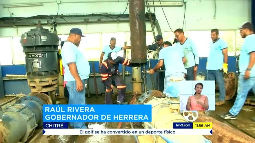 Se mantienen los trabajos para reestablecer el servicio de agua potable en Chitré