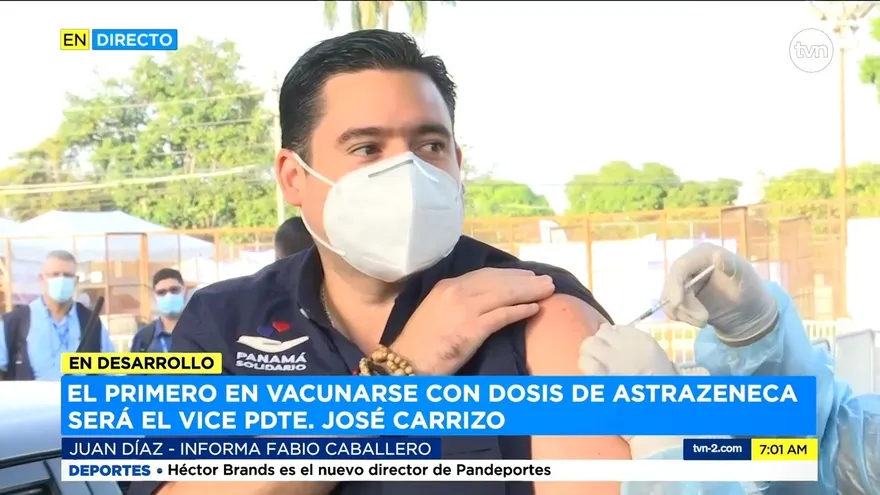 Vicepresidente Carrizo se vacuna con AstraZeneca