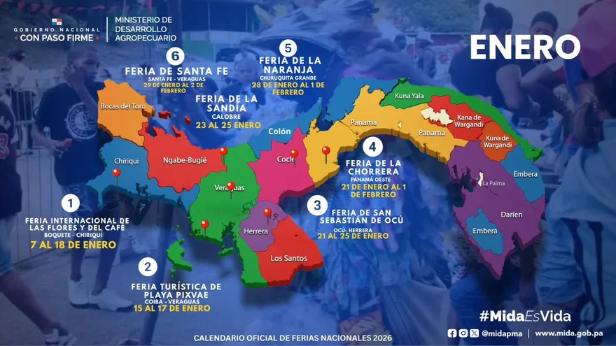 Calendario de Ferias Nacionales en Panamá.