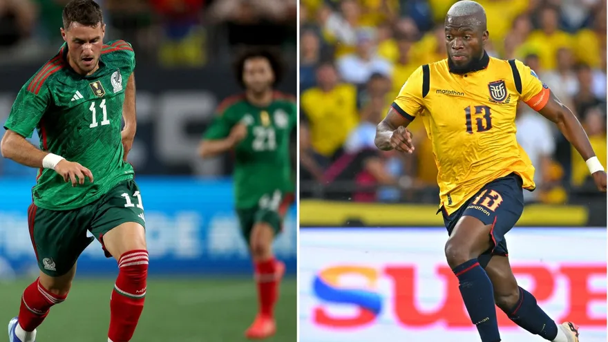México vs Ecuador Santi Gimenez y Enner Valencia