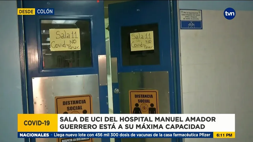 Sala de cuidados intensivos a su máxima capacidad en Colón