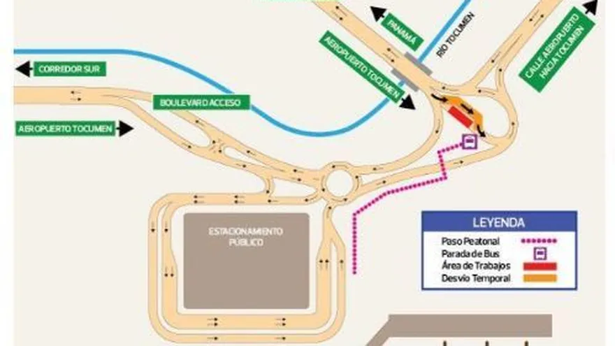 Desvían el tránsito vehicular frente al Aeropuerto de Tocumen