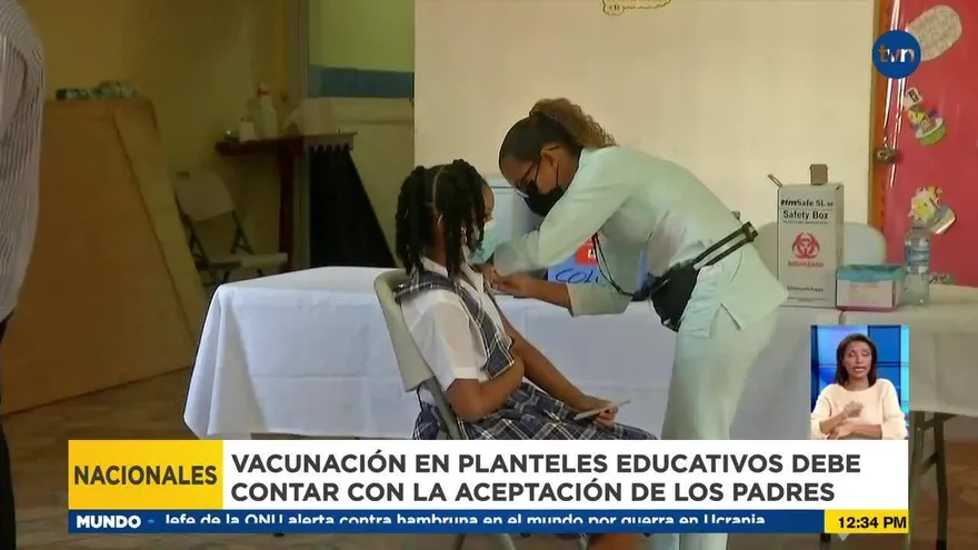 Realizan vacunación pediátrica en escuelas de Colón