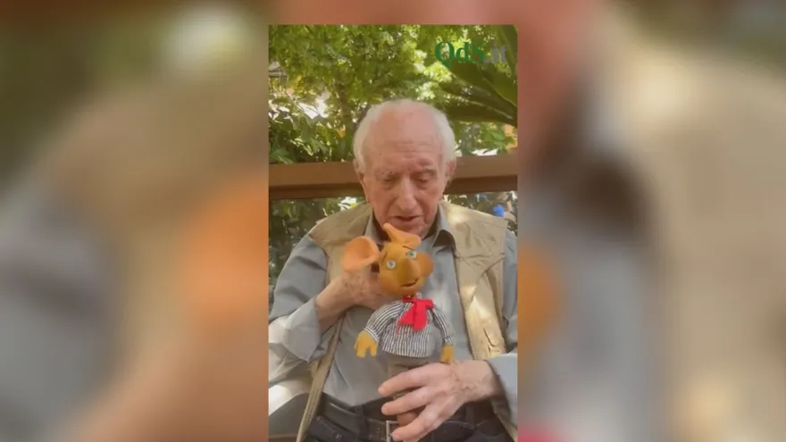 Peppino Mazzullo con Topo Gigio