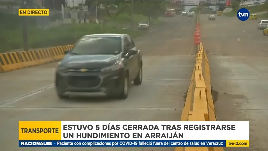 Reabren carriles tras reparación de vía en Arraiján
