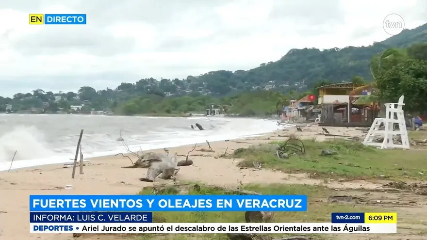 Reportan fuertes vientos en Veracruz