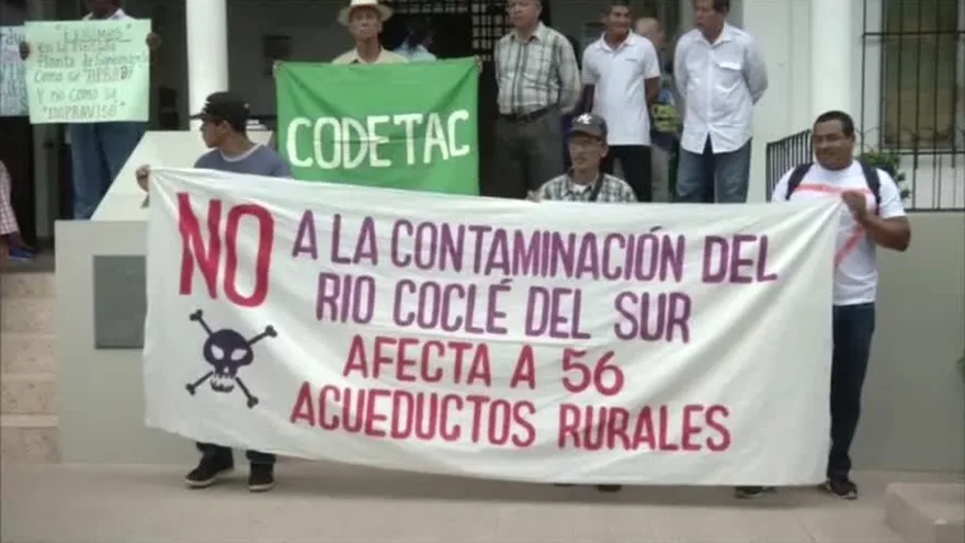 Residentes de 12 comunidades en Coclé protestaron por planta de tratamiento