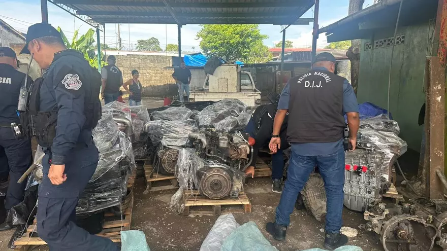 DIJ incauta 17 motores de autos robados durante un operativo