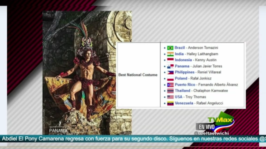 El pichón Julian lo enseña todo en el Mr. Internacional