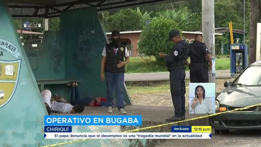 Aprehenden a cinco personas durante operativo en Bugaba