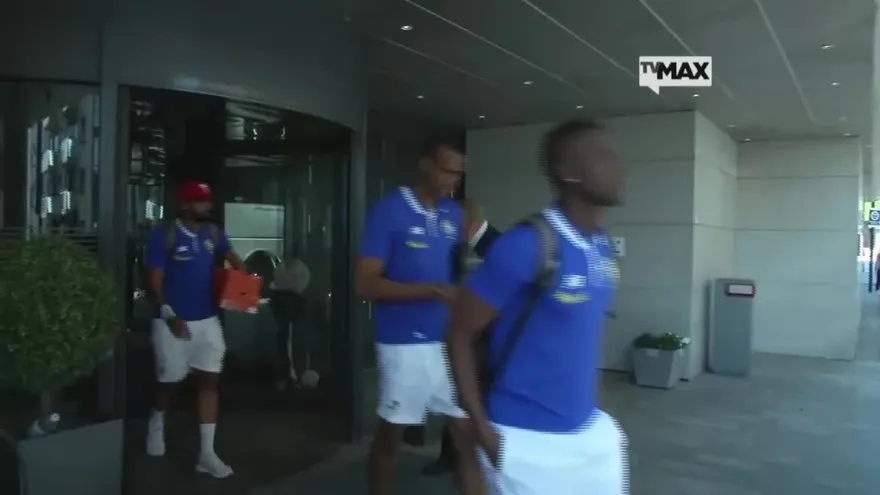 La selección de Panamá rumbo al estadio