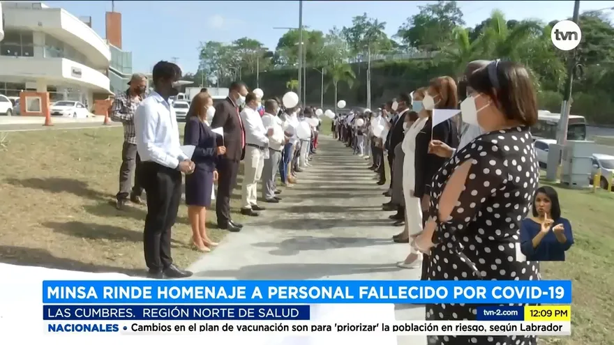 Rinden honor al personal sanitario fallecido por COVID-19 en Panamá Norte