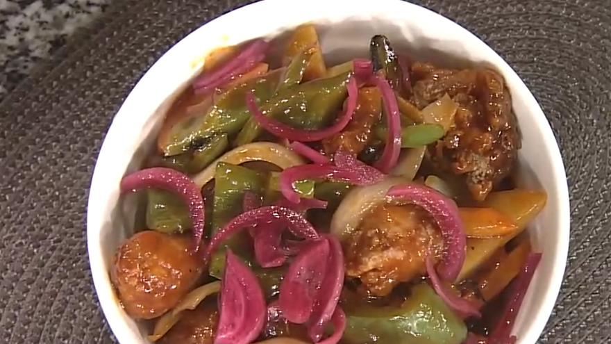 Puerco en salsa agridulce