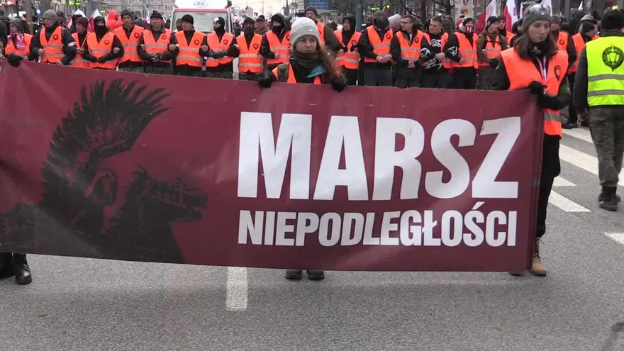 Marcha nacionalista en Polonia por Fiesta de Independencia