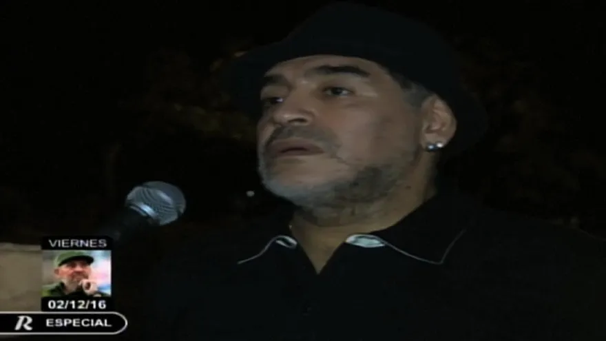 Maradona llegó a Cuba para despedir a su 'segundo padre' Fidel Castro