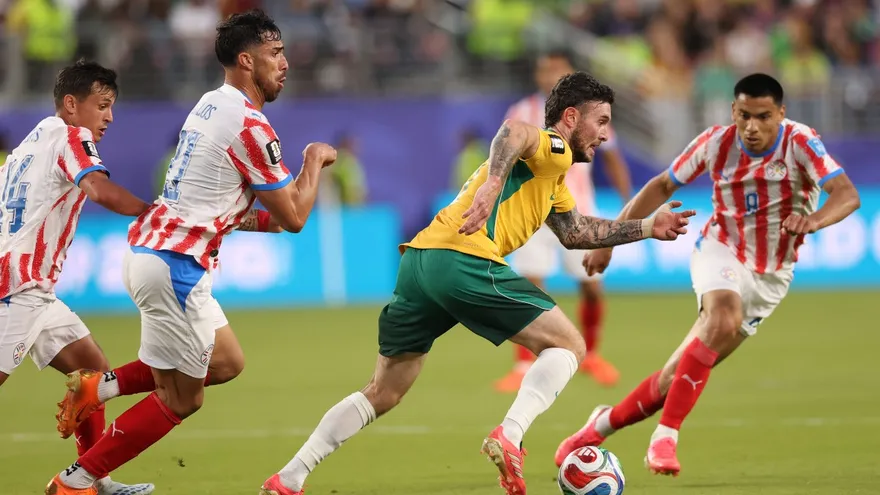 Paraguay y Australia durante su enfrentamiento en la fase de grupos del Mundial 2026