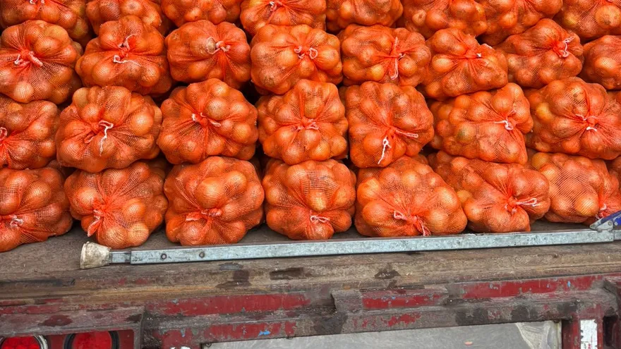 Los sacos que fueron decomisados en el Puesto de Control de San Isidro, provincia de Chiriquí.
