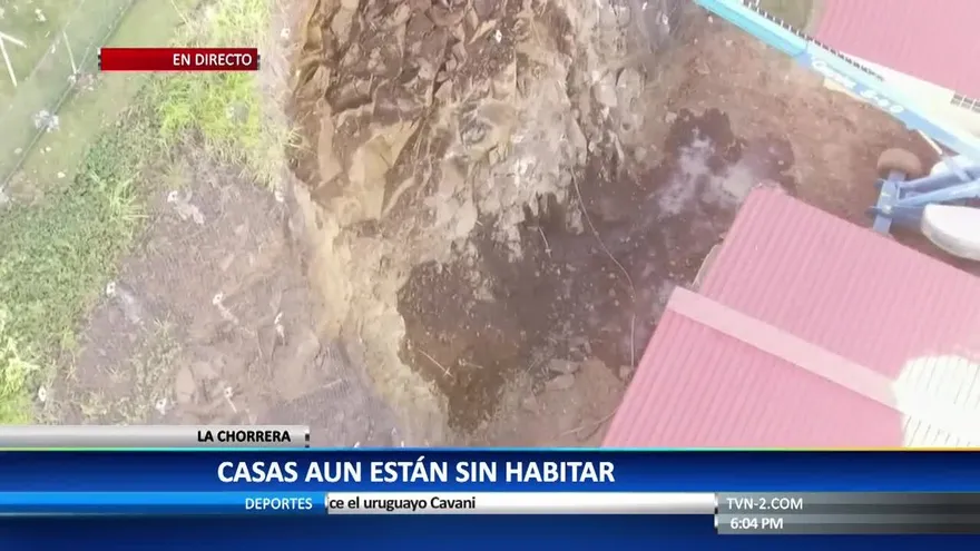 Moradores de barriada preocupados por desprendimientos en La Chorrera