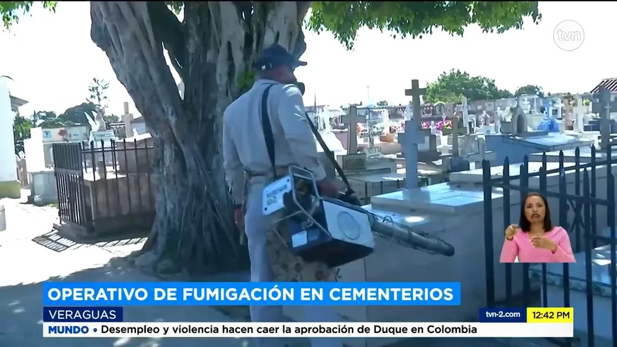 Fumigan cementerios en la provincia de Veraguas