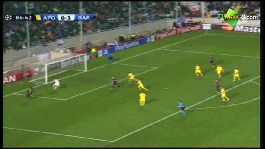 Triplete de Messi min. 86, APOEL 0-4 Barcelona