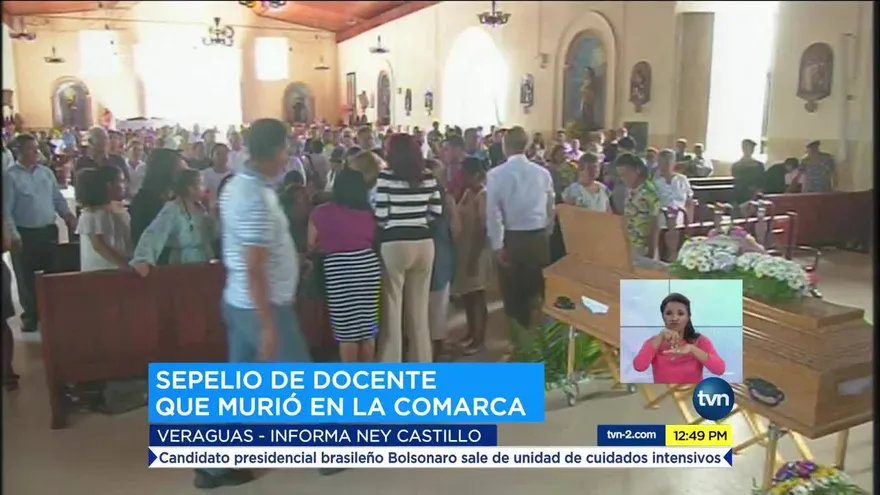 Sepelio de docente que murió en accidente en Veraguas