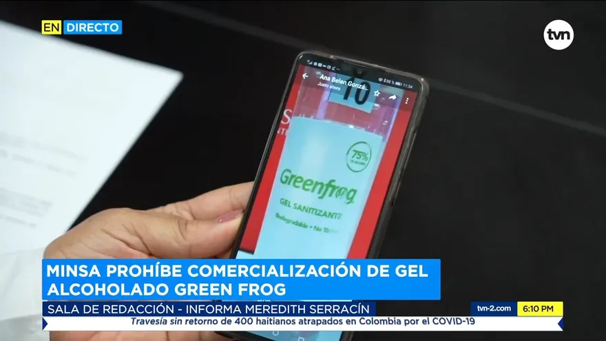 Minsa ordena retiro inmediato del gel alcoholado Green Frog