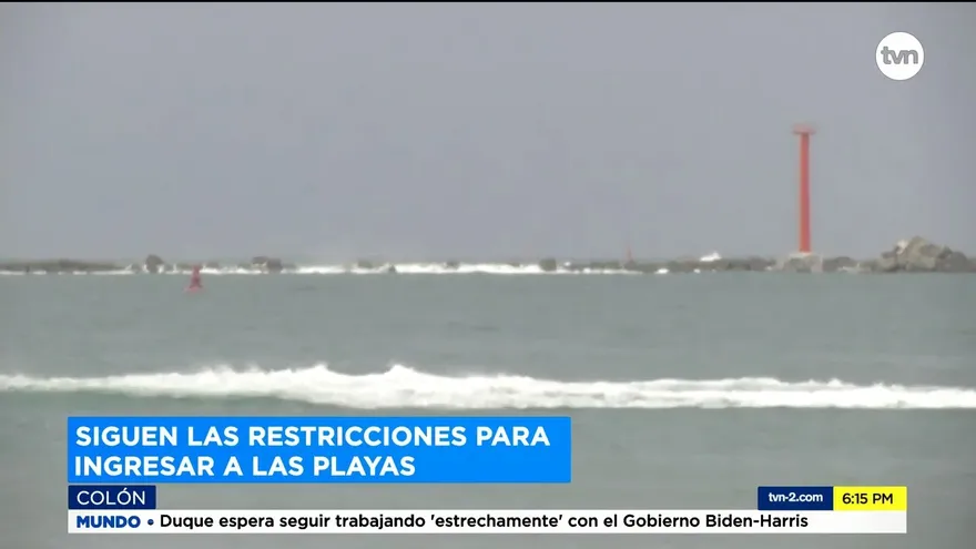 Continúan restricciones en playas de Colón
