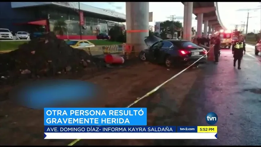 Accidente en la vía Domingo Díaz deja un muerto y un herido de gravedad