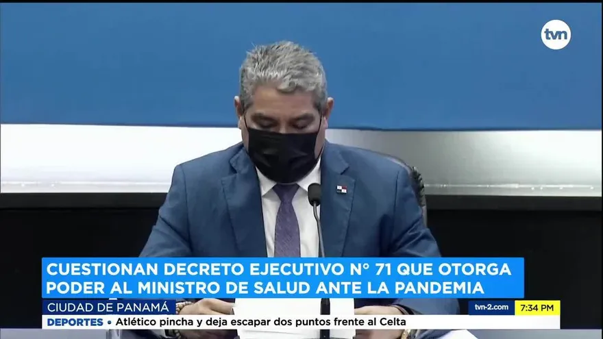Cuestionan poderes otorgados por el Ejecutivo al Ministro de Salud