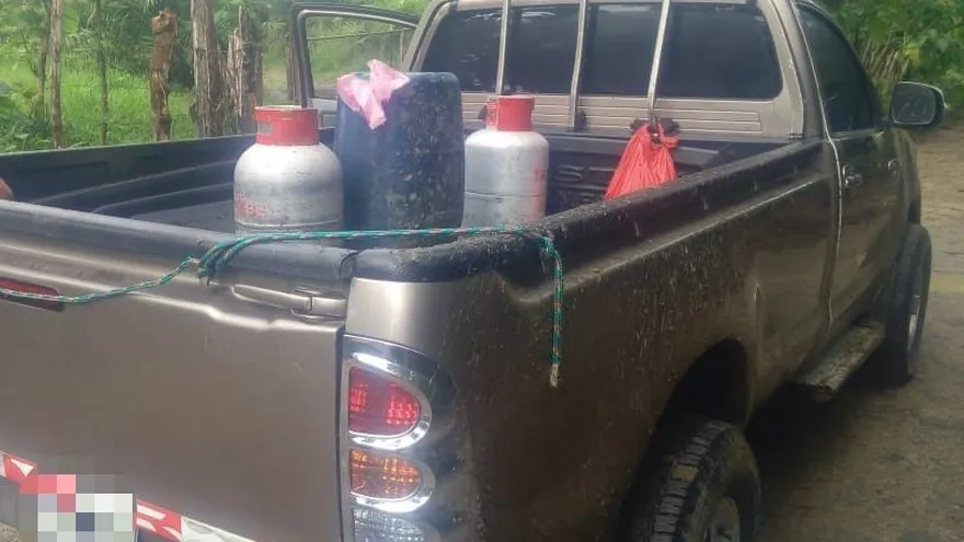 Vehículo con cilindros de gas