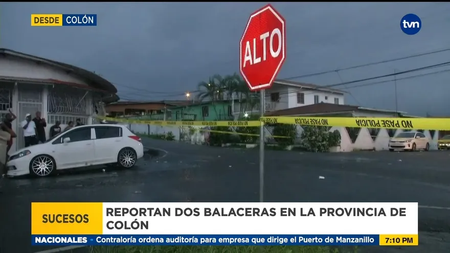 Se registran balaceras en Colón