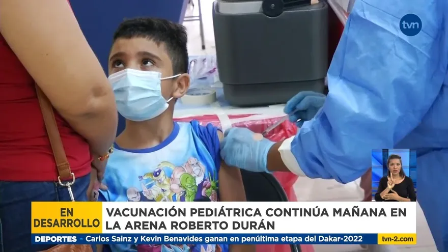 Vacunación pediátrica continúa el sábado en la Arena Roberto Durán